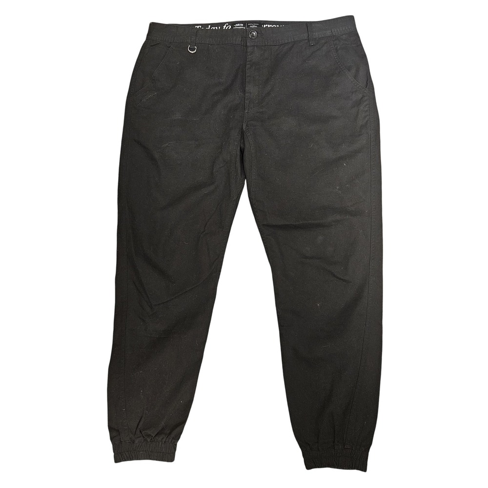 Publish Pants Mens 40 Black Jogger‎ Chino Elastic Cuff Tapered Leg Casual